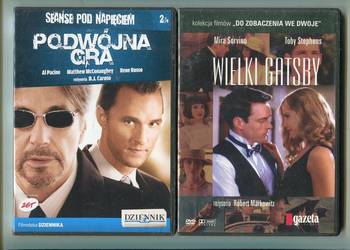 Wielki Gatsby + Podwójna gra 2 Filmy DVD