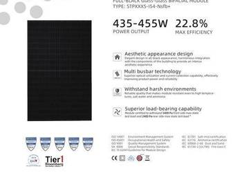 Suntech 440W STP440S-I54-Nsfb+ Black Pro