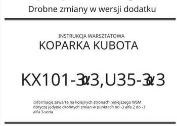 Kubota KX101-3A A3 U35-3A A3 ALFA instrukcja naprawy PL