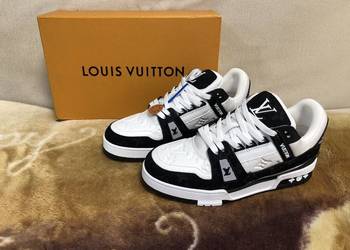 Buty louis vuitton trainer 36-46 + pudełko skóra naturalna