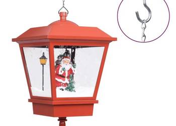 vidaXL Świąteczna lampa wisząca LED z Mikołajem, czerwona(SKU:289928)