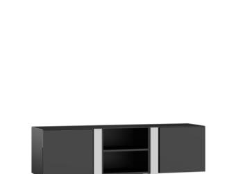 Komoda Cromo 202cm, lakier wysoki połysk czarny OUTLET minus 30%