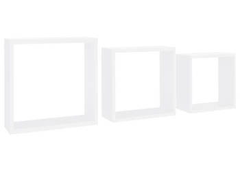 Półki ścienne kostki 3 szt. białe MDF WM-323949
