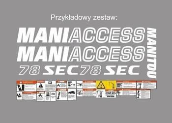 Naklejki oklejenie zwyżka MANITOU SEC 78 100 120 Zamiennik