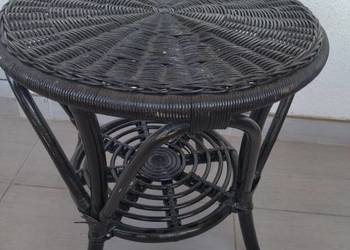 Stolik wiklinowy pleciony stoliczek ozdobny