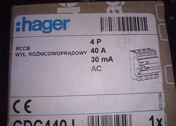 Roznicowka prądowa hager.
