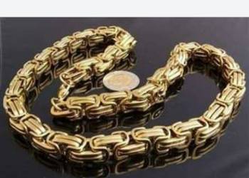 Gruby Łańcuszek Męski Splot Królewski Bizantyjski Waga 300 gram Stal