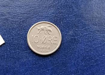 Stare monety 10 ore 1958 Norwegia