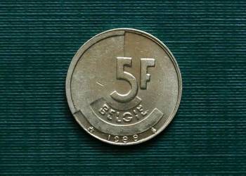 BELGIA - 5 franków, 1988r. Napis po holendersku „BELGIË”