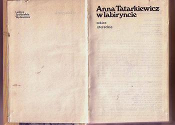 (5423) W LABIRYNCIE SZKICE LITERACKIE – ANNA TATARKIEWICZ