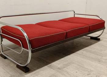 sofa chrom Robert Slèzak Mücke Melder Hynek Gottwald lata 40/50 lata