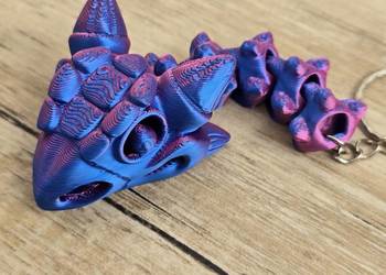 Unikatowy Brelok 3D Skielet Ankylozaura - Druk3d Keychain