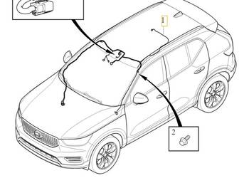 VOLVO XC40 wiazka instalacja elektr podsufitki dachu 316821…