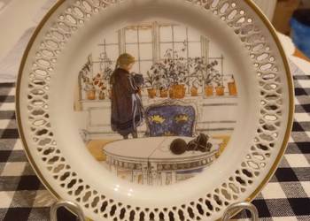 Talerz porcelanowy - malarstwo Carl Larssons