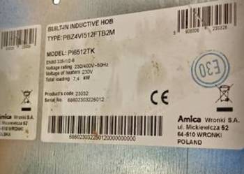 Płyta indukcyjna Amica PI6512TK na części