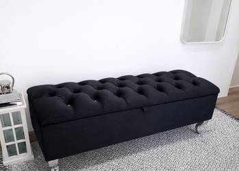 Ławka Chesterfield 100x30 pufa otwierana glamour schowek pojemnik na wymiar