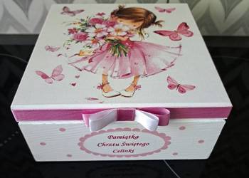 Szkatułka dla dziewczynki z imieniem handmade