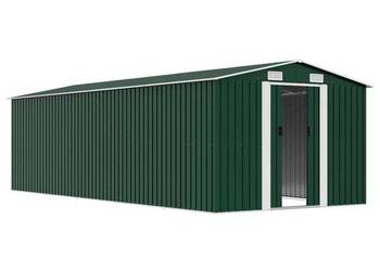 vidaXL Szopa ogrodowa, 257x580x181 cm, metal, zielona(SKU:143352)