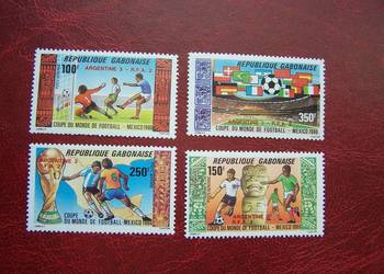 Gabon 1986 MNH Mi. 955/58 Sport Piłka nożna MŚ Mexico 86