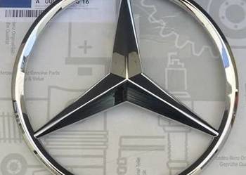 NOWY znaczek gwiazda Mercedes srebrny chrom połysk emblemat NOWY znaczek gwiazda Mercedes srebrny chrom połysk emblemat
