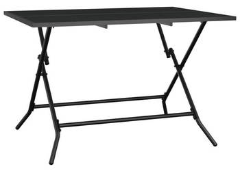 Składany stół ogrodowy antracytowy 110x80x72 cm stal WM-362749