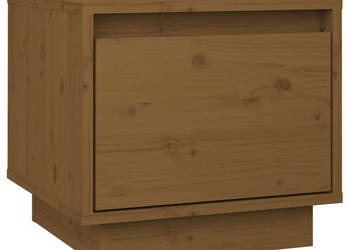 Szafka nocna miodowy brąz 35x34x32 cm lite drewno sosnowe WM-813401