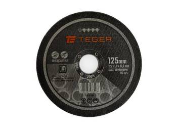 Zestaw 10 tarcz korundowych TEGER 125x1.0 mm – precyzyjne cięcie stali