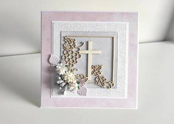 Kartka ręcznie robiona Komunia Święta handmade Kartka ręcznie robiona Komunia Święta handmade