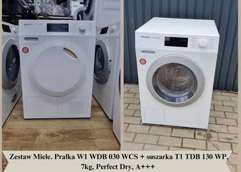 Zestaw Miele. Pralka W1 WDB 030 + Suszarka z pompą ciepła  T1 TDB 130