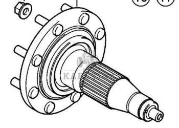 CLAAS Jaguar 970 Półoś HUB Piasta Wał Koła Sworzeń 0007685551 0006942451 0…