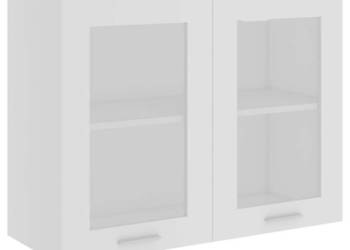 Szafka wisząca z szybą biała 80x31x60 cm WM-802529