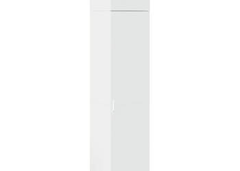 Wąska szafka biała 45x425x225 cm materiał drewnopochodny WM-3281287