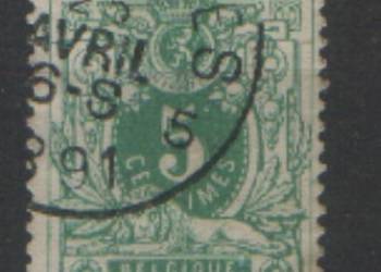 Zn. Belgia  Mi 41 - 5  kas 1884