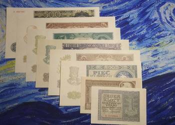 Unikatowy zestaw banknotów GG Bank Emisyjny 1940 UNC