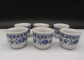 Kieliszki do jajek, wzór cebulowy, porcelanowe TRIPTIS 6 szt.