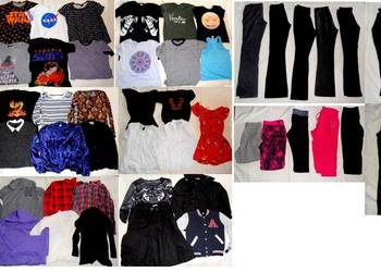 Ubrania dla dziewczynki rozmiar 156-164 Zestaw 67 sztuk ponad 30 kg