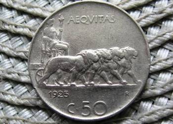 Włochy 50 Centasimi 1925r - Rzadka