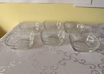 DURALEX Salaterki 200 ml 6 szt Grube Szkło Vintage Retro Made in France