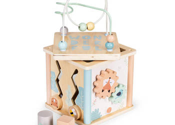 Drewniana kostka edukacyjna sorter klocki ECOTOYS