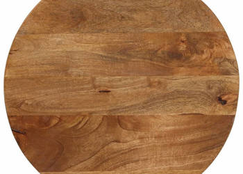 Blat stołu Ø 60x25 cm okrągły surowe drewno mango WM-370074