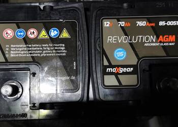AKUMULATOR AGM12V 70AH 760A P+ 278X175X190