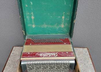 Stary akordeon guzikowy Orchestra heligonka do renowacji