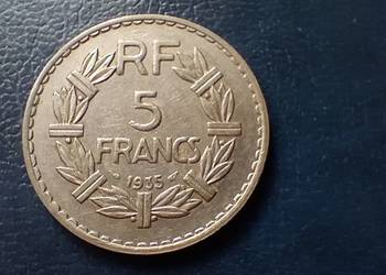 Stare monety 5 frank 1935 Francja