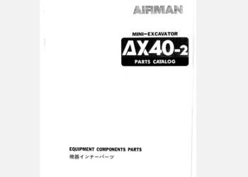 Airman koparka AX30-2, AX35-2, AX40-2, AX45-2 katalog częsci