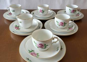 Alt Fürstenberg - miśnieńska róża, zestaw do kawy dla 6 osób