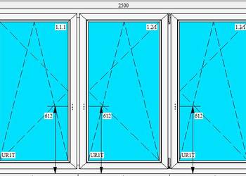 OKNO PCV 2500 x 1500 BIAŁE