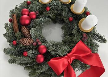 Wianek adwentowo świąteczny żywa choina