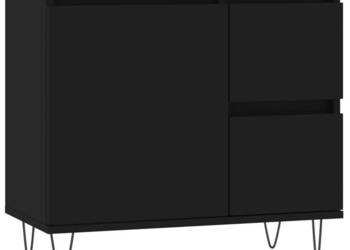 Szafka łazienkowa czarna 65x33x60 cm materiał drewnopochodny WM-831605