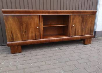 Komoda ART-DECO RTV Orzech Niska Solidna 184 Stara Antyk Po Renowacji.