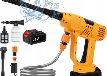 MYJKA CIŚNIENIOWA AKUMULATOROWA 21V BEZPRZEWODOWA DO SAMOCHODU ROWERU AUTA